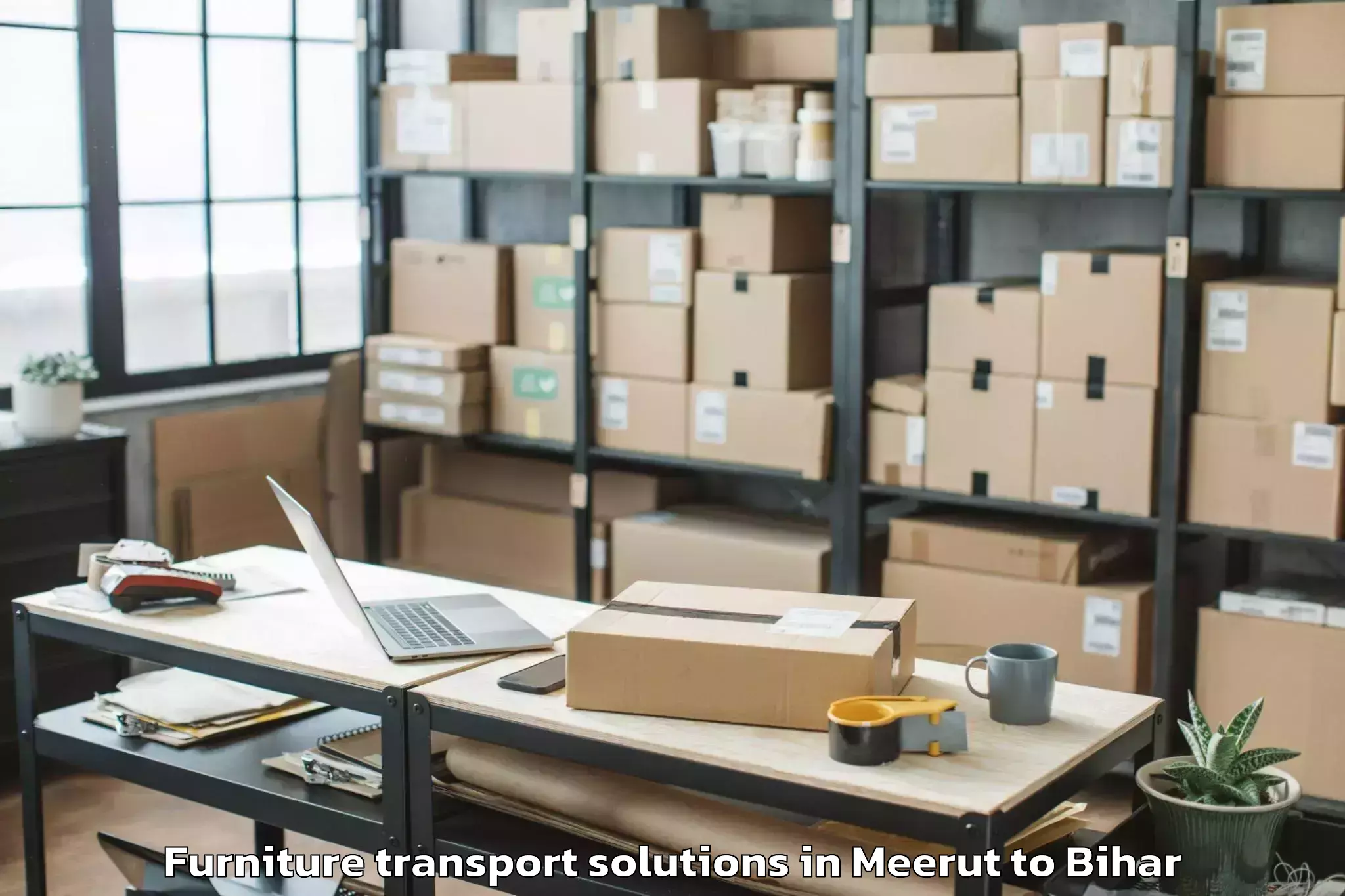 Expert Meerut to Neem Chak Bathani Furniture Transport Solutions